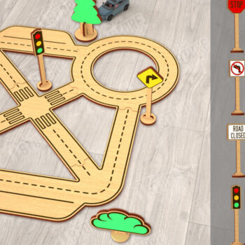 Intra απο ξύλο plywood 3mm-4mm πάχος – Ξύλινο Πακέτο πίστας αυτοκινήτου | Μοντέλο δρόμου Δίασταση  20x20 cm INTRAFABR-115494718 - Image 4