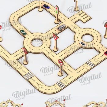 Intra απο ξύλο plywood 3mm-4mm πάχος – Ξύλινη δέσμη κοπής λέιζερ πίστας αυτοκινήτου παιχνιδιών Δίασταση  20x20 cm INTRAFABR-108771876 - Image 1