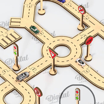 Intra απο ξύλο plywood 3mm-4mm πάχος – Ξύλινη δέσμη κοπής λέιζερ πίστας αυτοκινήτου παιχνιδιών Δίασταση  20x20 cm INTRAFABR-108771876 - Image 4