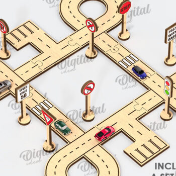 Intra απο ξύλο plywood 3mm-4mm πάχος – Ξύλινη δέσμη κοπής λέιζερ πίστας αυτοκινήτου παιχνιδιών Δίασταση  20x20 cm INTRAFABR-108771876 - Image 13