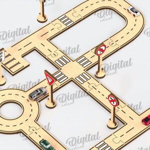 Intra απο ξύλο plywood 3mm-4mm πάχος – Ξύλινο παιχνίδι πίστας αυτοκινήτου με λέιζερ  Δίασταση  20x20 cm INTRAFABR-108768749