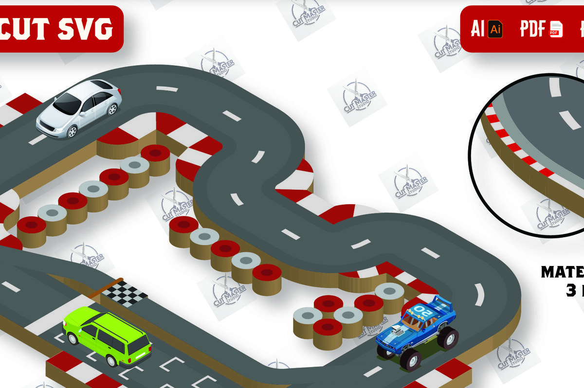 Intra απο ξύλο plywood 3mm-4mm πάχος – Ξύλινο παιχνίδι πίστα αυτοκινήτου με λέιζερ Δίασταση  20x20 cm INTRAFABR-109945332