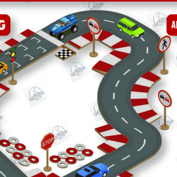 Intra απο ξύλο plywood 3mm-4mm πάχος – Ξύλινο παιχνίδι πίστα αυτοκινήτου με λέιζερ Δίασταση  20x20 cm INTRAFABR-110073003 - Image 1