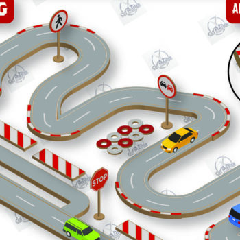 Intra απο ξύλο plywood 3mm-4mm πάχος – Ξύλινο παιχνίδι πίστα αυτοκινήτου με λέιζερ Δίασταση  20x20 cm INTRAFABR-110073045 - Image 1