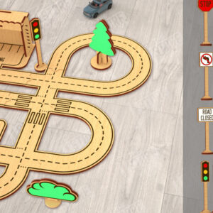 Intra απο ξύλο plywood 3mm-4mm πάχος – Ξύλινη πίστα αυτοκινήτου | Αγωνιστική πίστα |CNC Δίασταση  20x20 cm INTRAFABR-115494672