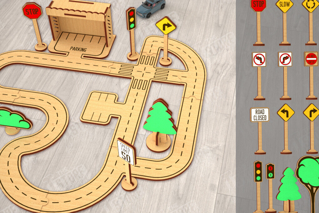 Intra απο ξύλο plywood 3mm-4mm πάχος – Ξύλινη πίστα αυτοκινήτου | Αγωνιστική πίστα |CNC Δίασταση  20x20 cm INTRAFABR-115494619