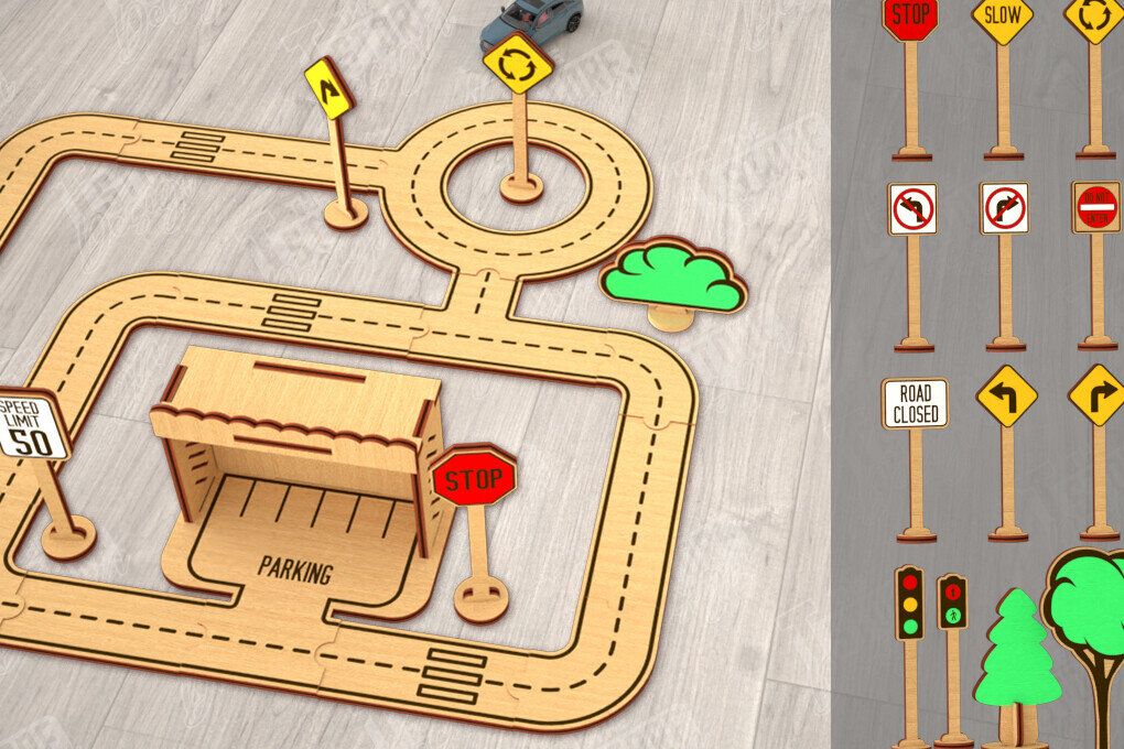 Intra απο ξύλο plywood 3mm-4mm πάχος – Ξύλινη πίστα αυτοκινήτου | Αγωνιστική πίστα |CNC Δίασταση  20x20 cm INTRAFABR-115494645