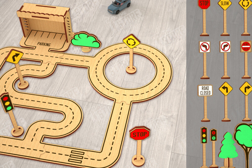 Intra απο ξύλο plywood 3mm-4mm πάχος – Ξύλινη πίστα αυτοκινήτου | Αγωνιστική πίστα |CNC Δίασταση  20x20 cm INTRAFABR-115494649