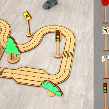 Intra απο ξύλο plywood 3mm-4mm πάχος – Ξύλινη πίστα αυτοκινήτου | Αγωνιστική πίστα |CNC Δίασταση  20x20 cm INTRAFABR-115494597 - Image 1