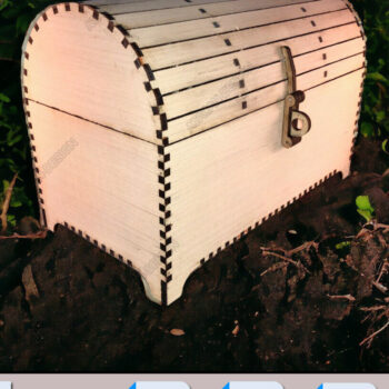 Intra απο ξύλο plywood 3mm-4mm πάχος – Ξύλινο σεντούκι θησαυρού - DIY St Δίασταση  20x20 cm INTRAFABR-91109975 - Image 5