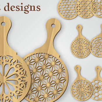 Intra απο ξύλο plywood 3mm-4mm πάχος – Σετ Ξύλινο Trivet 12 σχεδίων Δίασταση  20x20 cm INTRAFABR-118603040 - Image 1