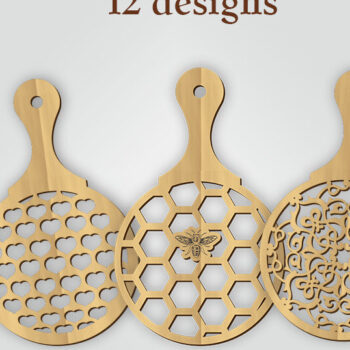 Intra απο ξύλο plywood 3mm-4mm πάχος – Σετ Ξύλινο Trivet 12 σχεδίων Δίασταση  20x20 cm INTRAFABR-118603040 - Image 4