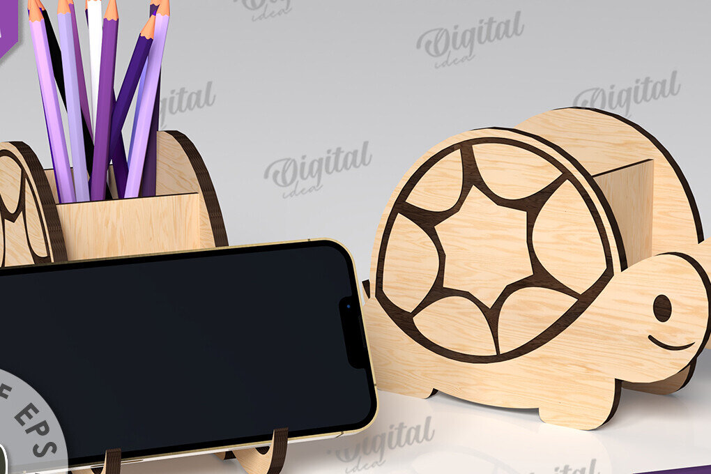 Intra απο ξύλο plywood 3mm-4mm πάχος – Ξύλινη θήκη για στυλό χελώνας Δίασταση  20x20 cm INTRAFABR-112436068