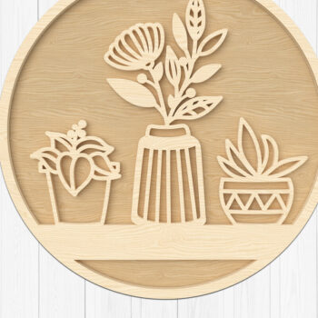 Intra απο ξύλο plywood 3mm-4mm πάχος – Ξύλινο βάζο και φυτικό ντεκόρ Δίασταση  20x20 cm INTRAFABR-111375861 - Image 1