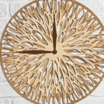 Intra απο ξύλο plywood 3mm-4mm πάχος – Πρότυπο κοπής ξύλινο ρολόι τοίχου Δίασταση  40x30 cm INTRAFABR-71185830 - Image 7