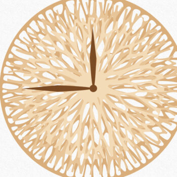 Intra απο ξύλο plywood 3mm-4mm πάχος – Πρότυπο κοπής ξύλινο ρολόι τοίχου Δίασταση  40x30 cm INTRAFABR-71185830 - Image 8