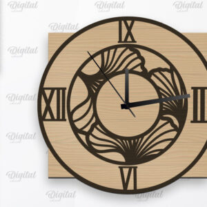 Intra απο ξύλο plywood 3mm-4mm πάχος – Ξύλινο ρολόι τοίχου  κοπής με λέιζερ Δίασταση  40x30 cm INTRAFABR-107560411