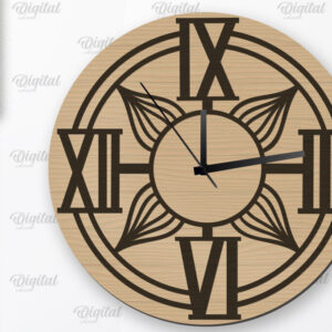 Intra απο ξύλο plywood 3mm-4mm πάχος – Ξύλινο ρολόι τοίχου  κοπής με λέιζερ Δίασταση  40x30 cm INTRAFABR-107560490