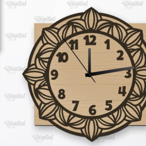 Intra απο ξύλο plywood 3mm-4mm πάχος – Ξύλινο ρολόι τοίχου  κοπής με λέιζερ Δίασταση  40x30 cm INTRAFABR-107560601