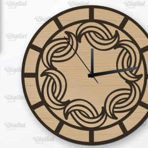 Intra απο ξύλο plywood 3mm-4mm πάχος – Ξύλινο ρολόι τοίχου  κοπής με λέιζερ Δίασταση  40x30 cm INTRAFABR-107560751