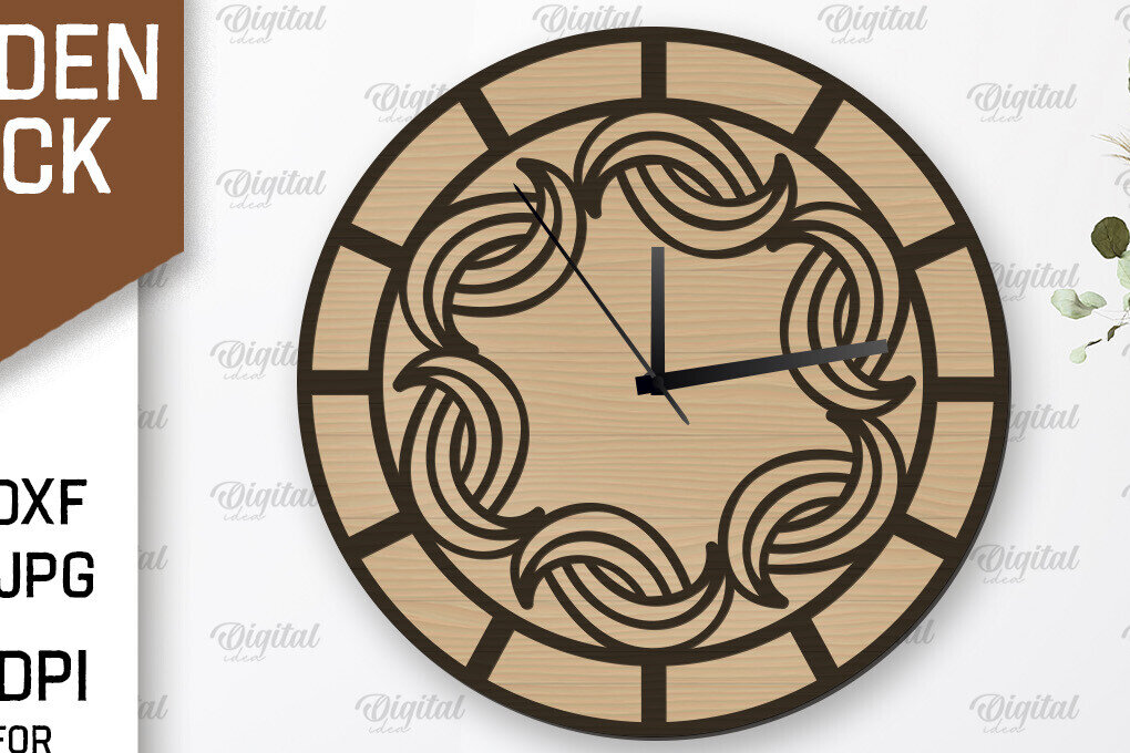 Intra απο ξύλο plywood 3mm-4mm πάχος – Ξύλινο ρολόι τοίχου  κοπής με λέιζερ Δίασταση  40x30 cm INTRAFABR-107560751