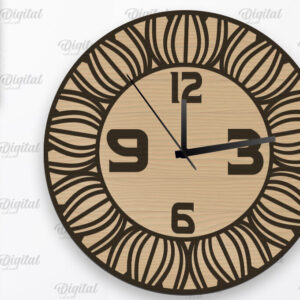 Intra απο ξύλο plywood 3mm-4mm πάχος – Ξύλινο ρολόι τοίχου  κοπής με λέιζερ Δίασταση  40x30 cm INTRAFABR-107560370