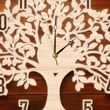 Intra απο ξύλο plywood 3mm-4mm πάχος – Ξύλινο ρολόι τοίχου Αρχείο κοπής με λέιζερ | Δέντρο Δίασταση  40x30 cm INTRAFABR-117878033 - Image 9