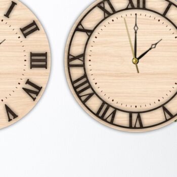 Intra απο ξύλο plywood 3mm-4mm πάχος – Ξύλινο ρολόι τοίχου | Ρωμαϊκοί Αριθμοί Δίασταση  40x30 cm INTRAFABR-119201970 - Image 11