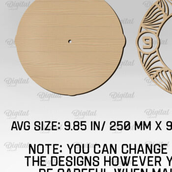 Intra απο ξύλο plywood 3mm-4mm πάχος – Ξύλινα ρολόγια τοίχου Δέσμη κοπής με λέιζερ Δίασταση  40x30 cm INTRAFABR-107567363 - Image 2