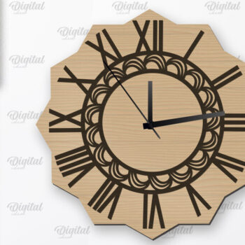 Intra απο ξύλο plywood 3mm-4mm πάχος – Ξύλινα ρολόγια τοίχου Δέσμη κοπής με λέιζερ Δίασταση  40x30 cm INTRAFABR-107567363 - Image 6