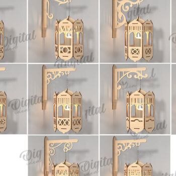 Intra απο ξύλο plywood 3mm-4mm πάχος – Ξύλινα Φωτιστικά Τοίχου Πακέτο κοπής με λέιζερ Δίασταση  40x30 cm INTRAFABR-112212323 - Image 2