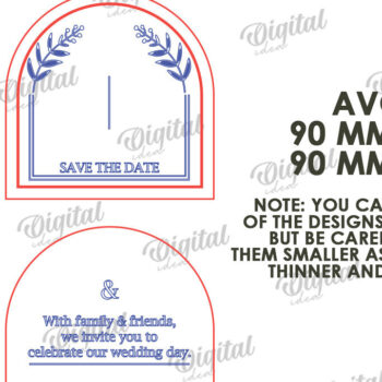 Intra απο ξύλο plywood 3mm-4mm πάχος – Ξύλινο Προσκλητήριο Γάμου Κοπή Laser Δίασταση  20x20 cm INTRAFABR-117332798 - Image 2