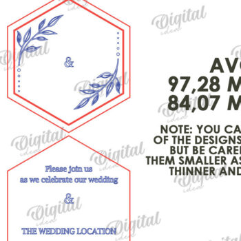 Intra απο ξύλο plywood 3mm-4mm πάχος – Ξύλινο Προσκλητήριο Γάμου Κοπή Laser Δίασταση  20x20 cm INTRAFABR-117332928 - Image 2