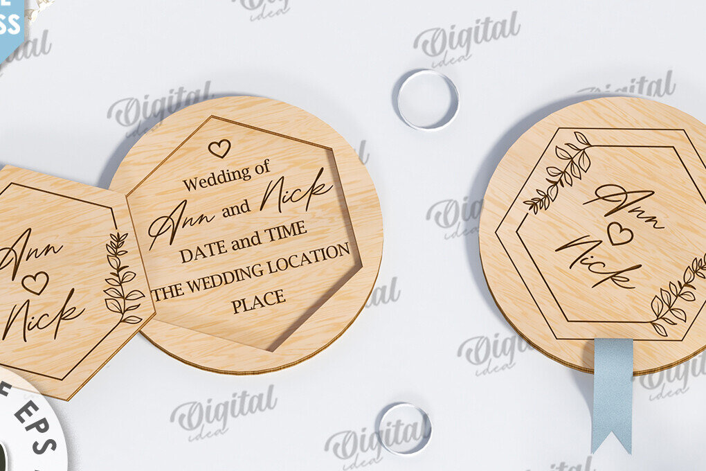 Intra απο ξύλο plywood 3mm-4mm πάχος – Ξύλινο Προσκλητήριο Γάμου Κοπή Laser Δίασταση  20x20 cm INTRAFABR-117333054