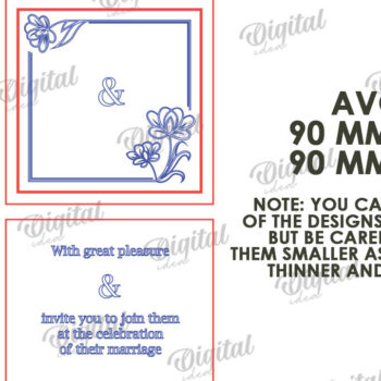 Intra απο ξύλο plywood 3mm-4mm πάχος – Ξύλινο Προσκλητήριο Γάμου Κοπή Laser Δίασταση  20x20 cm INTRAFABR-117332407 - Image 2