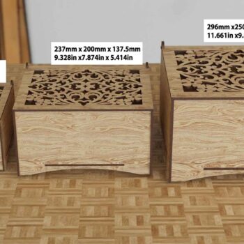 Intra απο ξύλο plywood 3mm-4mm πάχος – Ξύλινο κουτί κοπής Laser γάμου REF006 Δίασταση  20x20 cm INTRAFABR-110659136 - Image 1