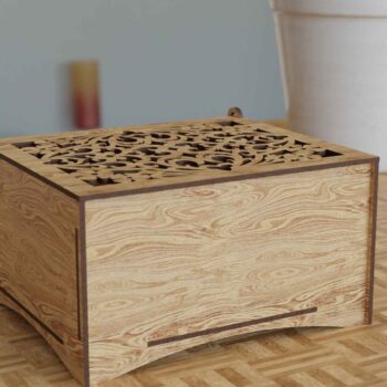 Intra απο ξύλο plywood 3mm-4mm πάχος – Ξύλινο κουτί κοπής Laser γάμου REF006 Δίασταση  20x20 cm INTRAFABR-110659136 - Image 5