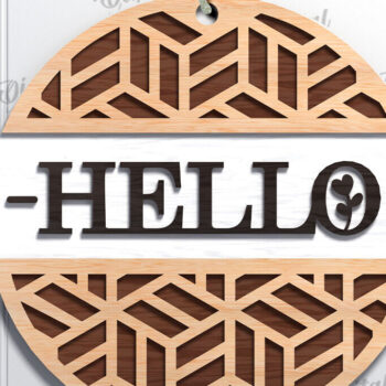 Intra απο ξύλο plywood 3mm-4mm πάχος – Ξύλινη πινακίδα υποδοχής με λέιζερ Δίασταση  20x20 cm INTRAFABR-112121934 - Image 1