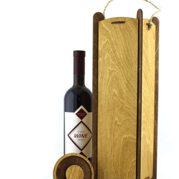 Intra απο ξύλο plywood 3mm-4mm πάχος – Ξύλινο κουτί κρασιού. Αρχείο κοπής με λέιζερ. Δίασταση  20x20 cm INTRAFABR-88823534 - Image 1