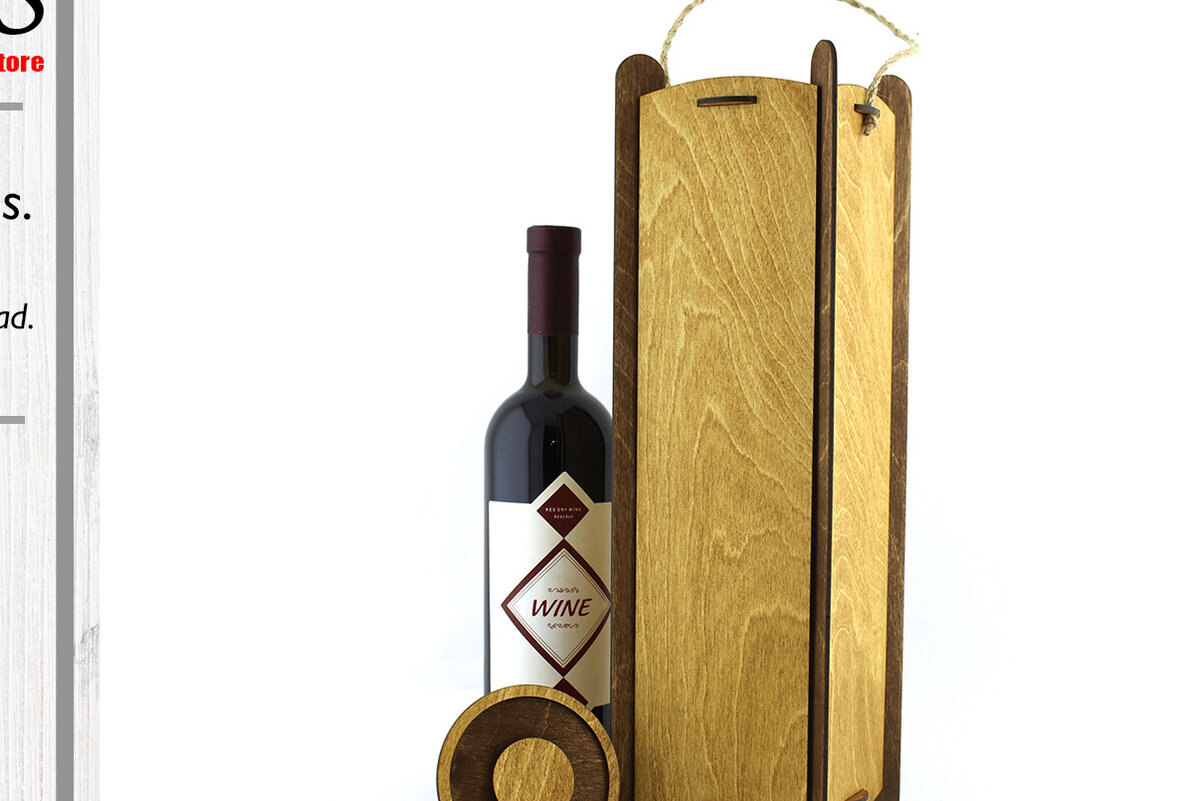 Intra απο ξύλο plywood 3mm-4mm πάχος – Ξύλινο κουτί κρασιού. Αρχείο κοπής με λέιζερ. Δίασταση  20x20 cm INTRAFABR-88823534