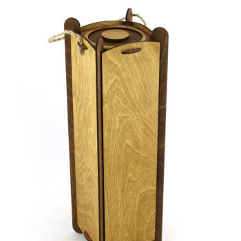 Intra απο ξύλο plywood 3mm-4mm πάχος – Ξύλινο κουτί κρασιού. Αρχείο κοπής με λέιζερ. Δίασταση  20x20 cm INTRAFABR-88823534 - Image 2