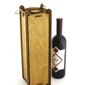 Intra απο ξύλο plywood 3mm-4mm πάχος – Ξύλινο κουτί κρασιού. Αρχείο κοπής με λέιζερ. Δίασταση  20x20 cm INTRAFABR-88823534 - Image 3