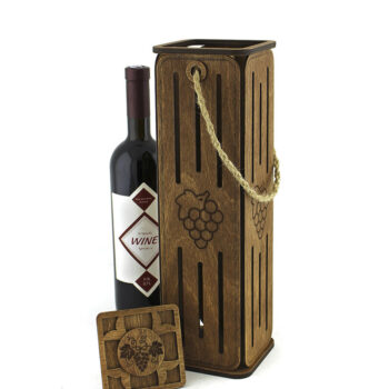 Intra απο ξύλο plywood 3mm-4mm πάχος – Ξύλινο κουτί κρασιού. Αρχείο κοπής με λέιζερ Δίασταση  20x20 cm INTRAFABR-89607882 - Image 3