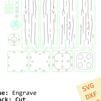 Intra απο ξύλο plywood 3mm-4mm πάχος – Ξύλινο κουτί κρασιού. Αρχείο κοπής με λέιζερ Δίασταση  20x20 cm INTRAFABR-89707427 - Image 10