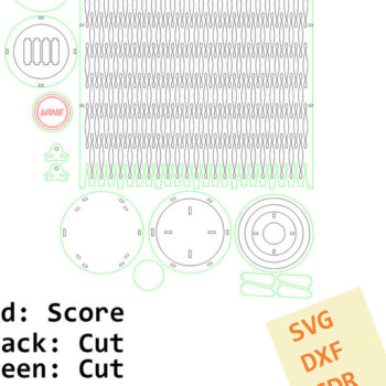Intra απο ξύλο plywood 3mm-4mm πάχος – Ξύλινο κουτί κρασιού. Αρχείο κοπής με λέιζερ Δίασταση  20x20 cm INTRAFABR-88206821 - Image 10