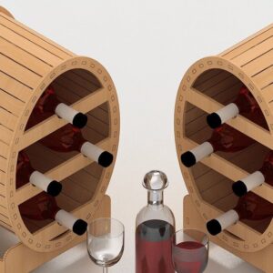 Intra απο ξύλο plywood 3mm-4mm πάχος – Ξύλινο ράφι κρασιού / Βάση επίδειξης μπουκαλιών Δίασταση 20x20 cm INTRAFABR-37055929