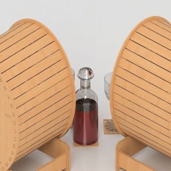 Intra απο ξύλο plywood 3mm-4mm πάχος – Ξύλινο ράφι κρασιού / Βάση επίδειξης μπουκαλιών Δίασταση  20x20 cm INTRAFABR-37055929 - Image 2