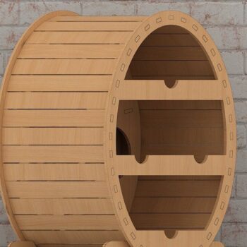 Intra απο ξύλο plywood 3mm-4mm πάχος – Ξύλινο ράφι κρασιού / Βάση επίδειξης μπουκαλιών Δίασταση  20x20 cm INTRAFABR-37055929 - Image 3