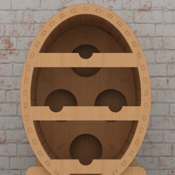 Intra απο ξύλο plywood 3mm-4mm πάχος – Ξύλινο ράφι κρασιού / Βάση επίδειξης μπουκαλιών Δίασταση  20x20 cm INTRAFABR-37055929 - Image 4