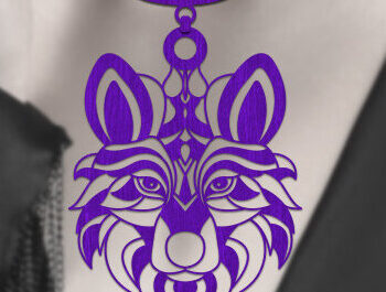 Intra απο ξύλο plywood 3mm-4mm πάχος – Σετ Ξύλινο Κολιέ Wolf Δίασταση  20x20 cm INTRAFABR-76065376 - Image 4